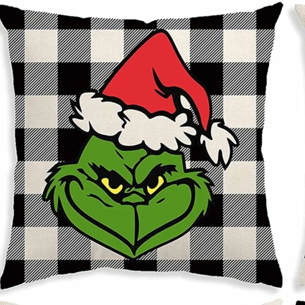 Grinch Pillow & Pillowcase 18x18 Polyester Fill, Gorgeous 18x18